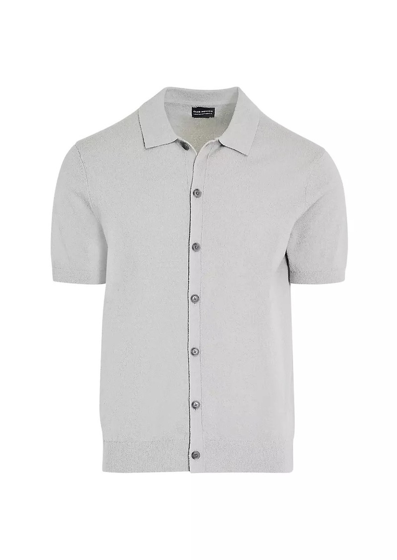 Club Monaco Cotton-Blend Bouclé Polo Shirt