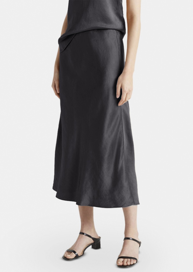 club monaco long bias slip skirt