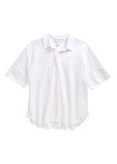Club Monaco Everywear Shirt in Blanc De Blanc at Nordstrom