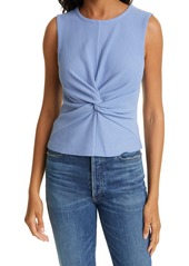 Club Monaco Twist Front Sleeveless Top in Blue at Nordstrom