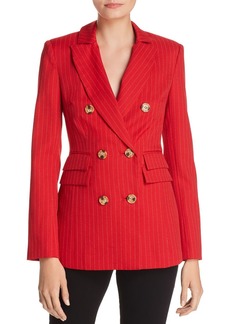 C/MEO Collective Go From Here Double-Breasted Pinstriped Blazer