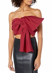 C/Meo Collective Women's Each Other Strapless Origami Pleated Bustier Top  l