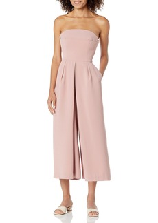 C/MEO COLLECTIVE Women's Next Step Strapless Wide Leg Cropped Culotte Jumpsuit  S