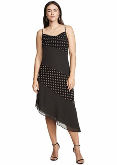 C/Meo Collective Women's Palatial Sleeveless Asymmetrical Midi Slip Dress  XS