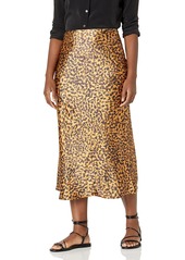 C/Meo Collective Women's Polarised A-line Midi Slip Skirt Mustard Painted spot l