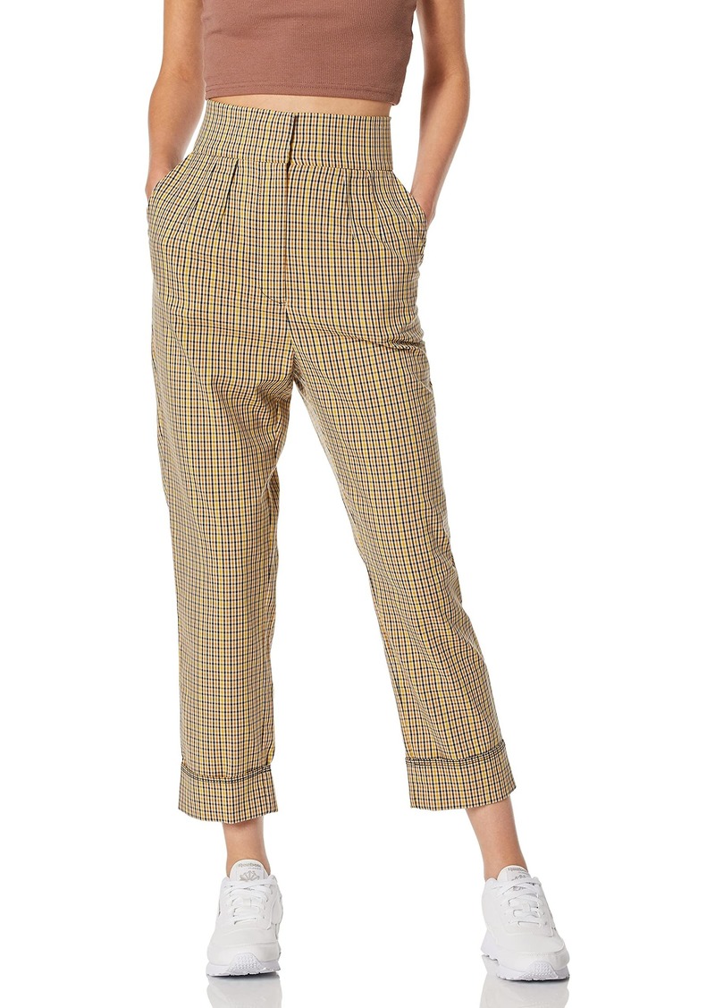 C/MEO COLLECTIVE Women's Viewpoint Pleated High Waist Cuffed Trouser Pants  m