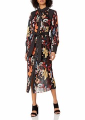 C/Meo Collective Women's with or Without Pleated Midi Shirt Dress  M