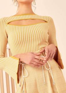 C/Meo Collective Will You Cut Out Sweater In Yellow