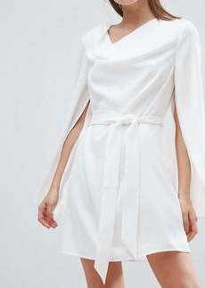 C/Meo Collective Women Interrupt Tie Belt Mini Dress In White