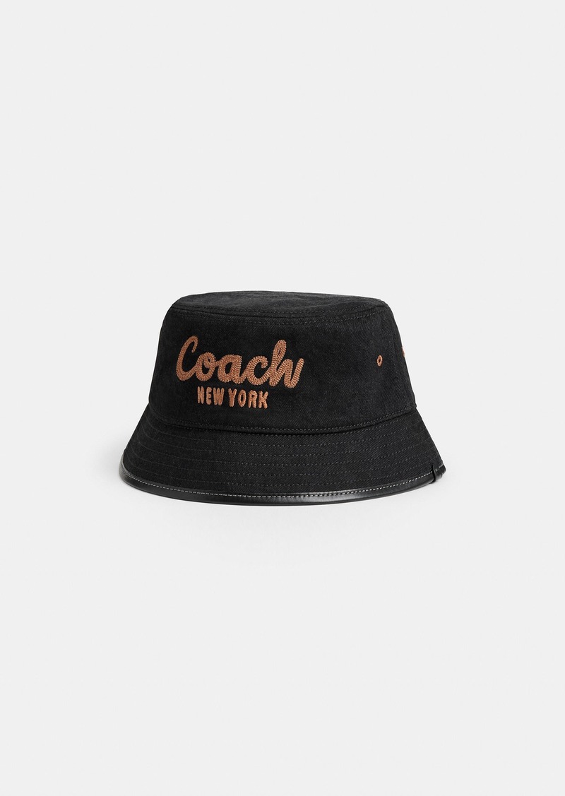 Coach 1941 Embroidered Denim Bucket Hat
