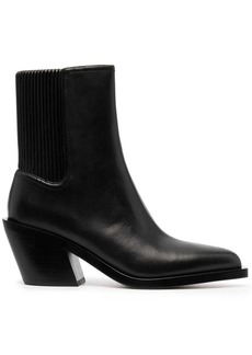 Coach 75mm pointed-toe leather ankle boots