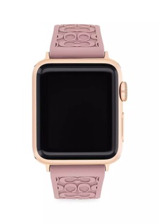 Coach Apple® Watch Signature Blush Silicone Strap