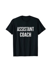 Assistant Coach T Shirt Double Sided Front Back