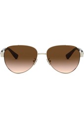 Coach tortoiseshell pilot-frame sunglasses
