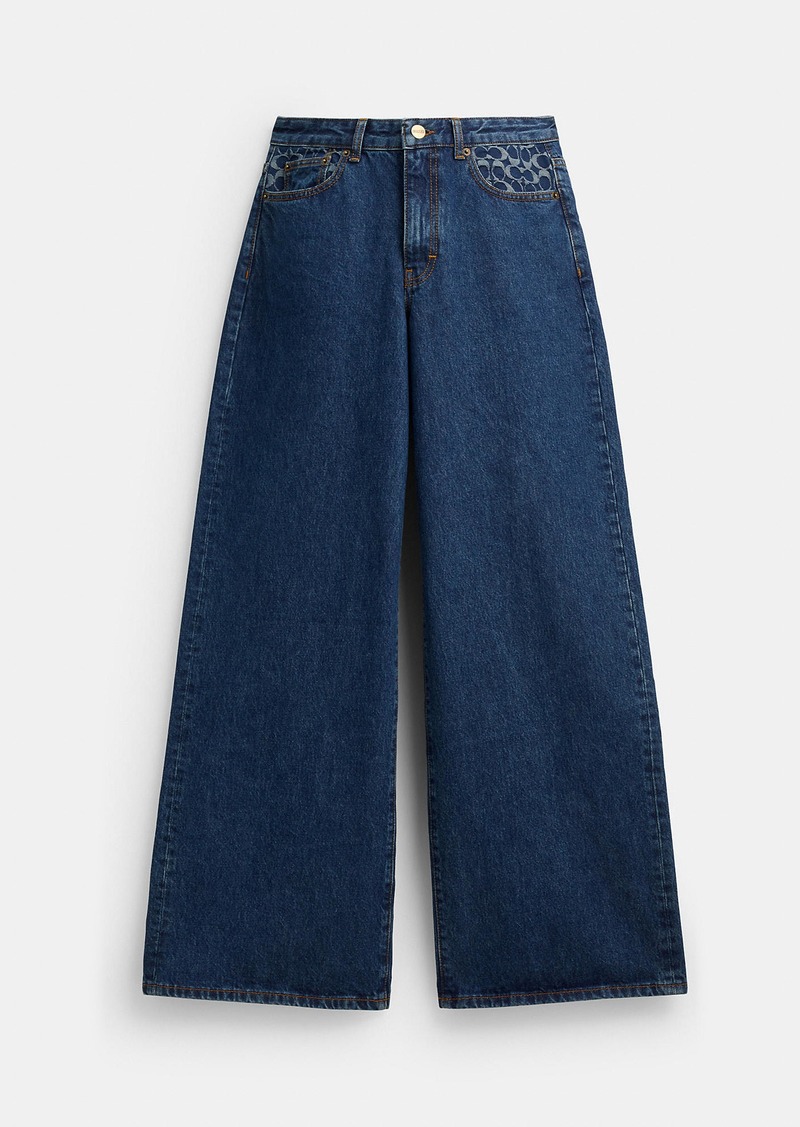 Coach Baggy Denim Pants