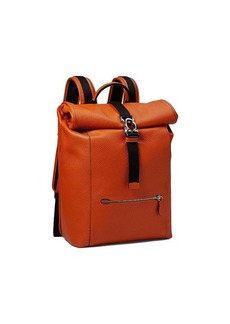 Coach Beck Roll Top Backpack in Pebble Leather