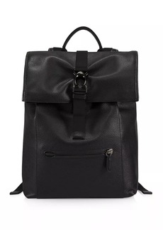 Coach Beck Roll Top Pebble Leather Backpack