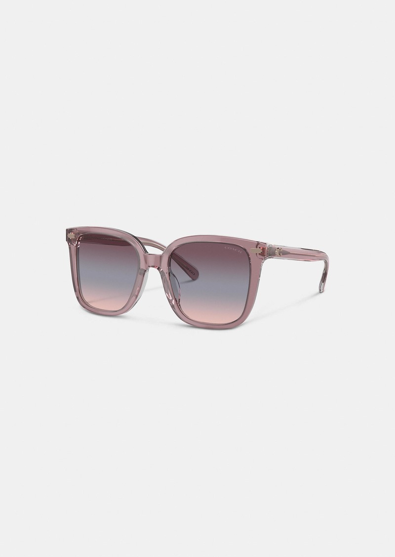 Coach Beveled Signature Oversized Square Sunglasses