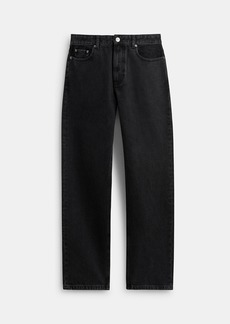 Coach Black Taper Jeans In Organic Cotton