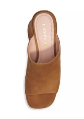 Coach Bobi 55MM Suede Platform Mules