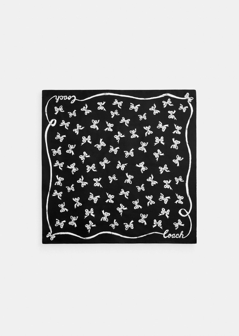 Coach Bow Print Silk Bandana