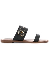 Coach buckled leather sandals