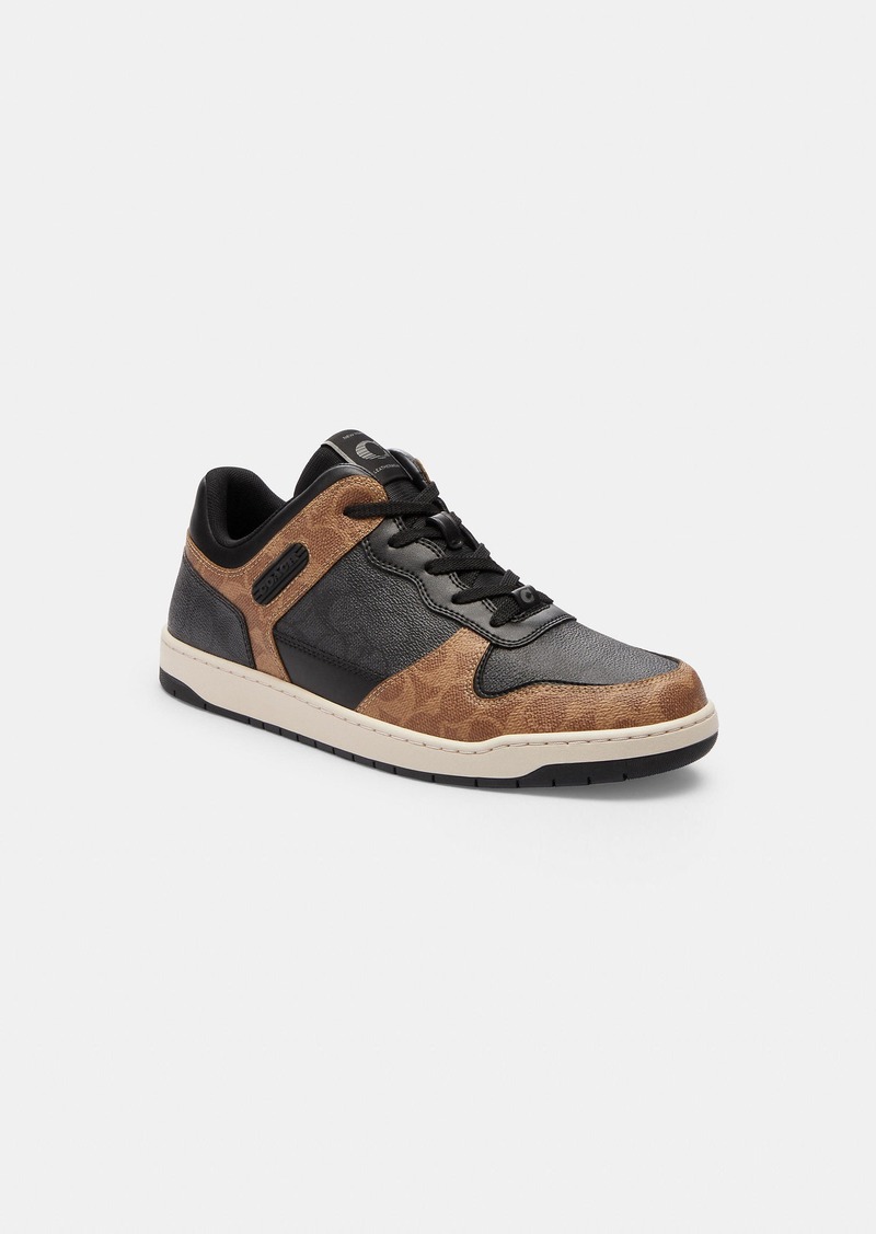 Coach C201 Sneaker In Mixed Signature Canvas