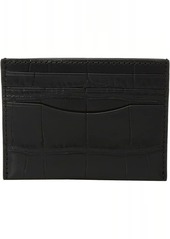 Coach Card Case in Crocodile Embossed Leather
