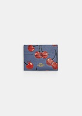 Coach Card Case With Cherry Print