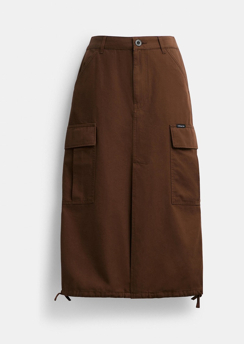 Coach Cargo Maxi Skirt In Organic Cotton