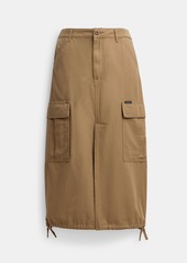 Coach Cargo Maxi Skirt In Organic Cotton