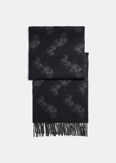Coach Cashmere Horse And Carriage Scarf