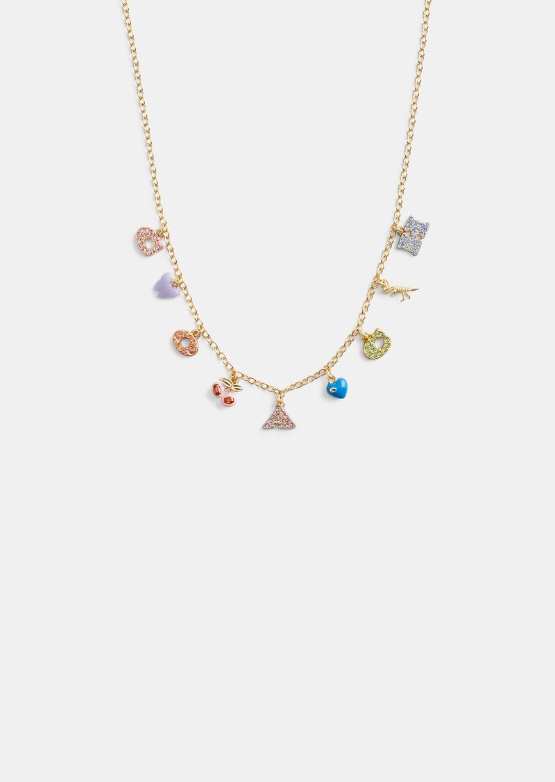 Coach Cherry And Heart Charm Necklace
