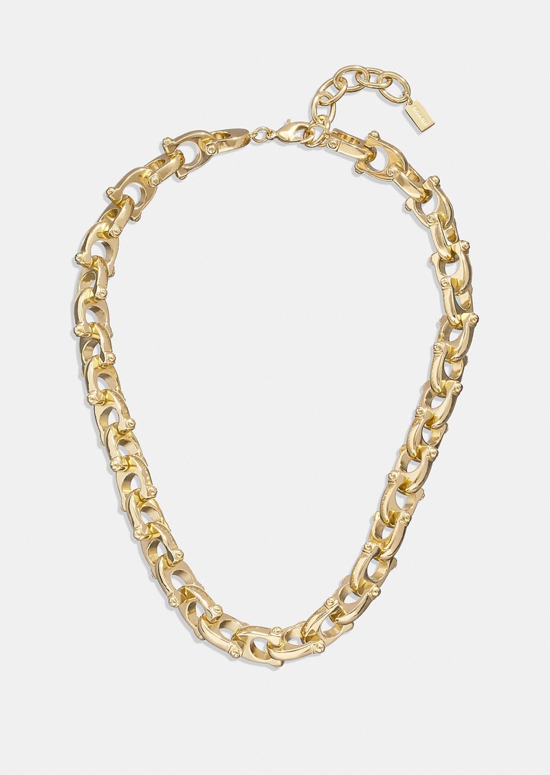 Coach Chunky Signature Chain Link Necklace