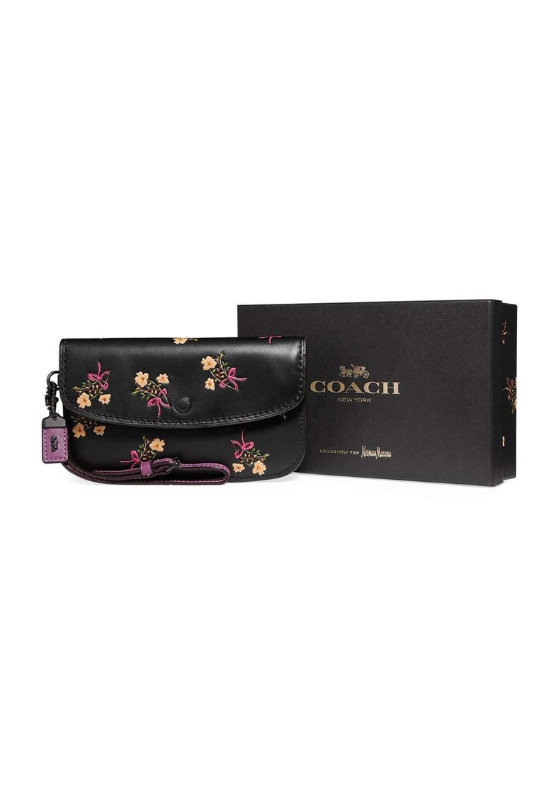 Coach Coach 1941 Floral-Print Leather Wristlet Clutch Bag | Handbags