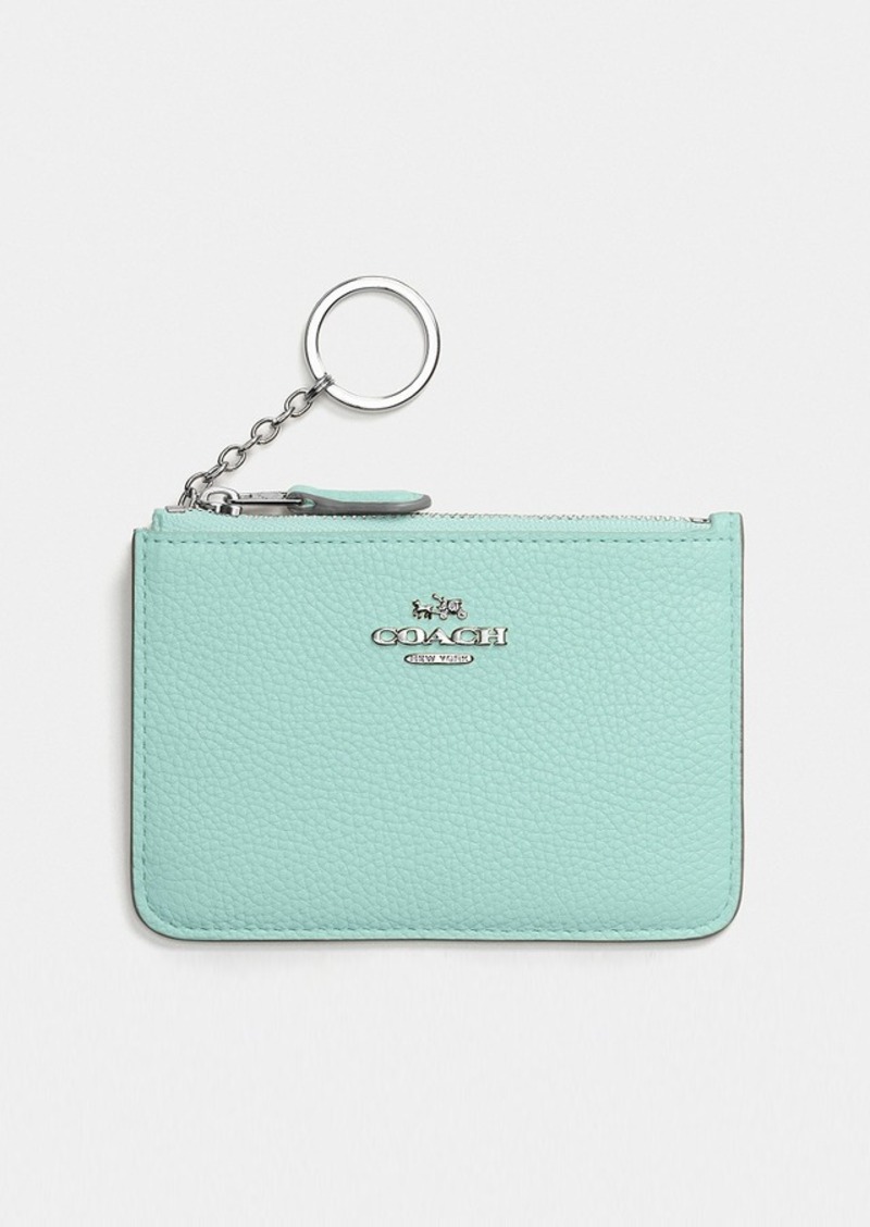 Coach COACH KEY POUCH IN POLISHED PEBBLE LEATHER | Handbags