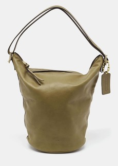 Coach Olive Leather Bleecker Bucket Bag