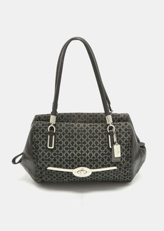 Coach Op Art Fabric And Leather Madison Madeline Satchel