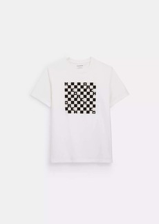 Coach Outlet Checkerboard T Shirt In Organic Cotton