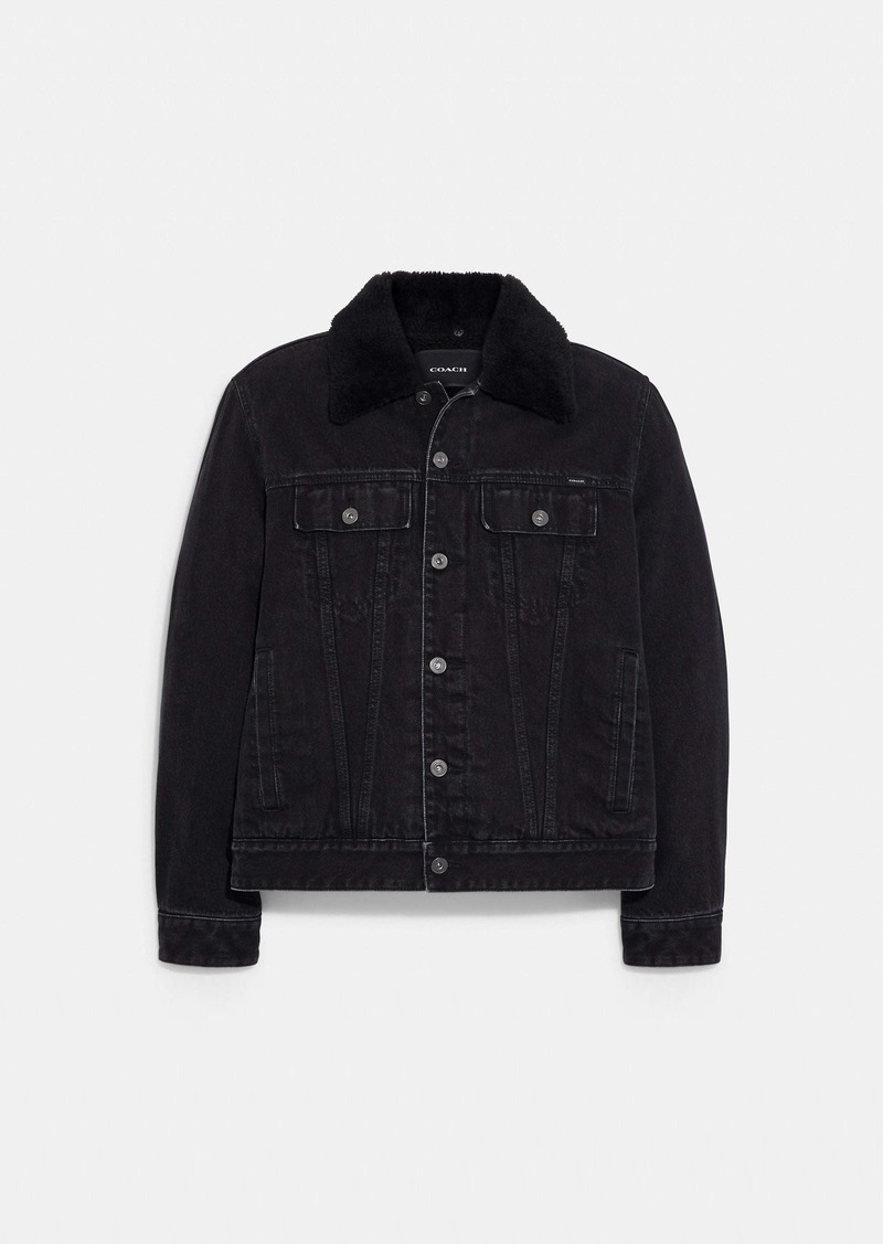 Coach Outlet Denim Jacket With Sherpa Lining
