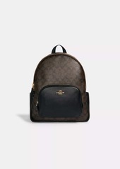 Coach Outlet Large Court Backpack In Signature Canvas