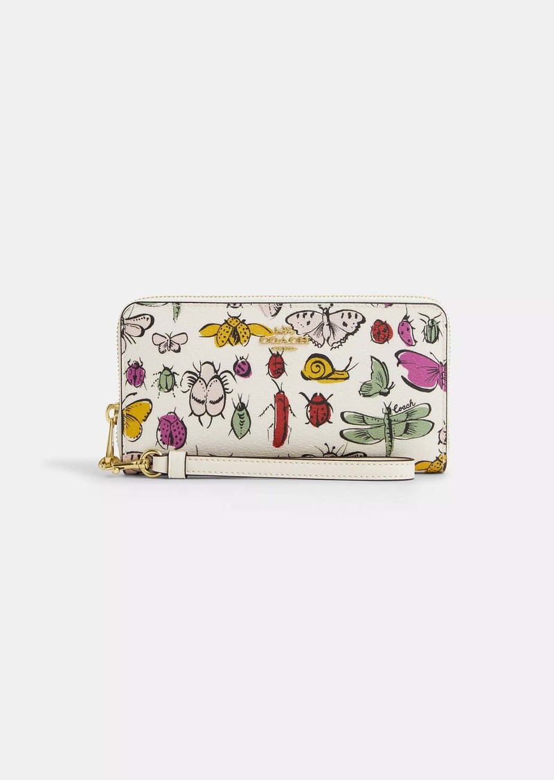 Coach Outlet Long Zip Around Wallet With Creature Print