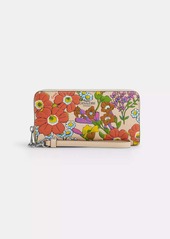 Coach Outlet Long Zip Around Wallet With Floral Print