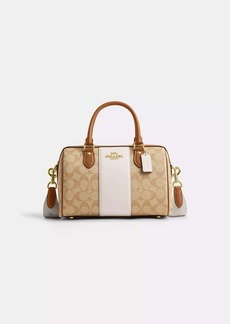 Coach Outlet Rowan Satchel In Signature Canvas With Stripe