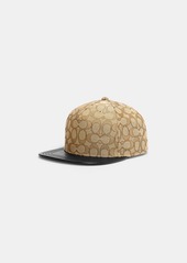 Coach Outlet Signature Jacquard Flat Brim Hat