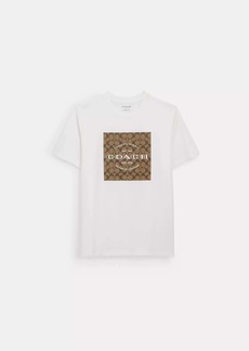 Coach Outlet Signature Square T Shirt In Organic Cotton