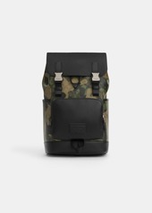Coach Outlet Track Backpack In Signature Canvas With Camo Print