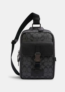 Coach Outlet Track Pack In Signature Canvas