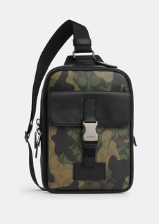 Coach Outlet Track Pack In Signature Canvas With Camo Print