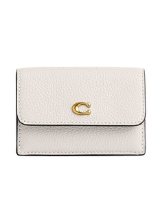 Coach Polished Pebble Leather Essential Mini Trifold Wallet